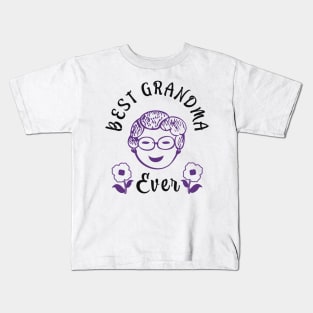 Best Grandma Grandmother Funny Family Theme Kids T-Shirt